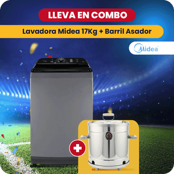 Lavadora Midea 17 Kg + Barril
